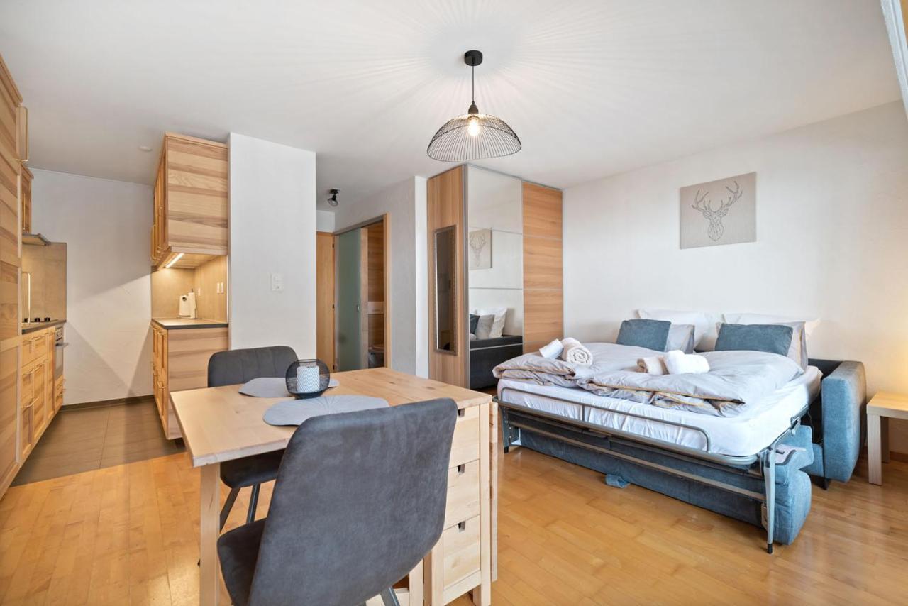 Charmant Studio Renove Situe Dans Les Bains D'Ovronnaz, Immeuble Les Sources エクステリア 写真